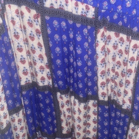 American Eagles Woman’s Patchwork Boho Blue Dress size large - Picture 3 of 7